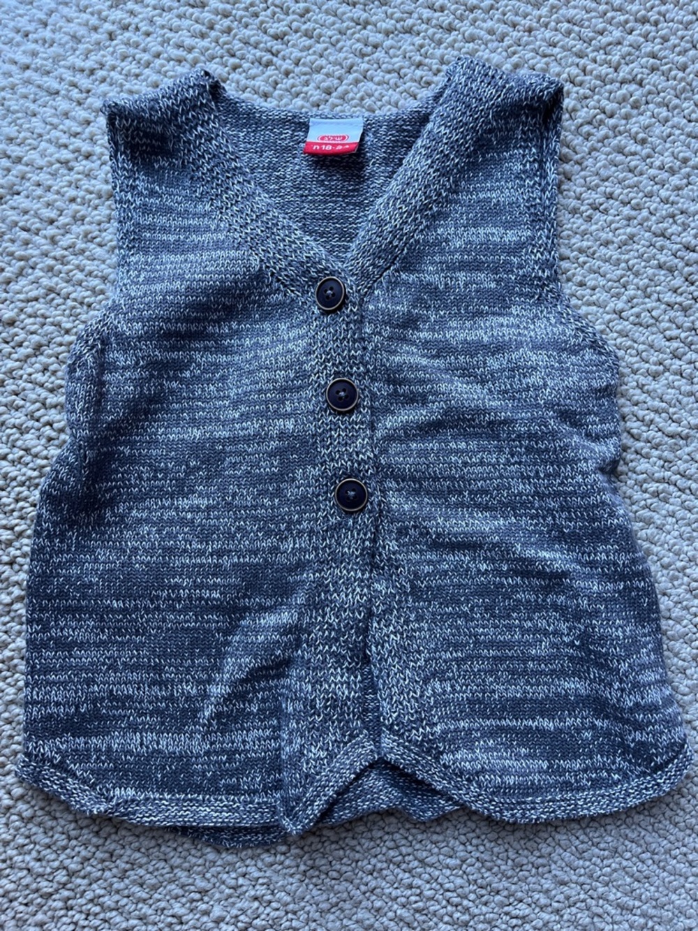 Gray Button Down Vest for Babies
